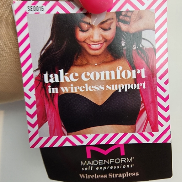 New Maidenform Wireless Strapless Bra Stay-Put Comfort Grip Lining NWT Size 34D - Picture 6 of 11